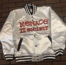 Minaccia II Society Headgear Classics Streetwear Bianco Giacca ~ Mai Worn ~ L XL - £116.04 GBP