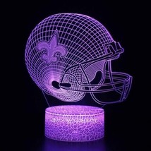 NFL New Orlean Saints Football illusion 3D LED Night Light/Lamp Changes ... - $464.39 MXN