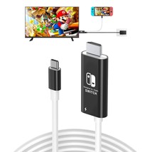 Portable Hdmi Adapter Compatible With Nintendo Switch Ns/Oled, Usb C To Hdmi Cab - £23.97 GBP
