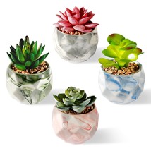 Succulents Plants Artificial - Upgraded Mini Potted Fake Succulent Plants For Ho - £25.69 GBP