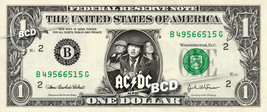 ACDC on REAL Dollar Bill AC DC Cash Money Memorabilia Collectible Celebrity Bank - £6.98 GBP