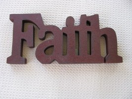  B6450- Faith Block Wood Free Standing  - £6.99 GBP