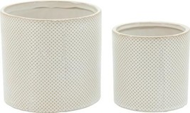 Planters Contemporary Round White Set 2 Ceramic - $149.00