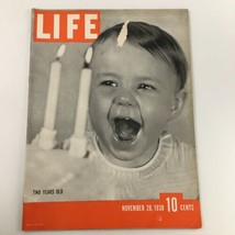 VTG Life Magazine November 28 1938 Celebrating Life Two Years Old Newsstand - £18.68 GBP