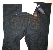 New NWT MISS SIXTY JEANS RIGID EXTRA LOW TY 25 X 33 Boot Dark Blue  - $110.00