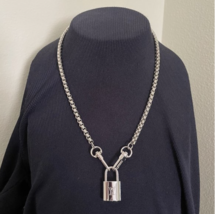 Louis Vuitton Palladium Lock on 24 &quot;Box Chain Necklace - $89.00