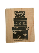 Stampin Up Rubber Stamp Cool Cats Stack of Presents Birthday Gifts Card Making - £3.92 GBP