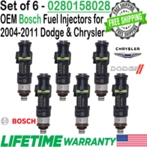 OEM Bosch x6 Fuel Injectors for 2008, 09, 2010 Dodge Avenger 3.5L V6 #0280158028 - £90.20 GBP