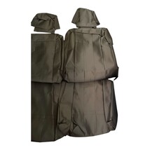 Front Buckets Seats 2008-2022 Toyota Sequoia CalTrend DuraPlus Seat Covers Black image 6