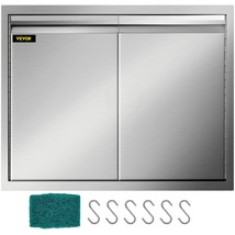 VEVOR Double Access Door, 30&#39;&#39;Wx21&#39;&#39;H Outdoor Kitchen Door, Double Wall Stainle - $132.04