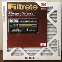 Filtrete 14x14x1 Air Filter, MPR 1000, MERV 11, Micro Allergen Defense, ... - $32.71
