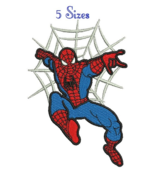 Spiderman 9 Spider man digitized embroidery design 5 sizes Digital Download - $6.11 CAD