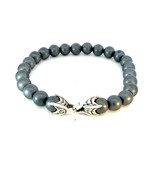 David Yurman Hematite Prayer Beads Bracelet 8&quot; 8 mm Sterling Silver Esta... - €211,03 EUR