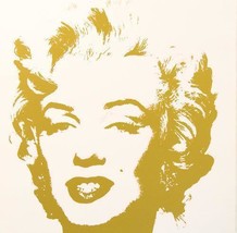 Andy Warhol Dorado Marilyn 11.41 Sunday B Morning Serigrafía Retrato Arte - £494.31 GBP