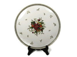 Mikasa Holiday Delight Round Cake Plate Tray Petite Bone China  9 3/4&quot; - £16.25 GBP