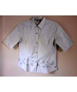 Pepe Jeans London Khaki Deluxe Shirt Blouse womens Medium Short Sleeve - £15.37 GBP