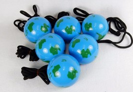 6 Blue Globe Shaped Sport Safe Boxes ~ Storage While Playing, Traveling ... - £7.66 GBP