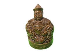 Sadler Ceramic Buddha Ginger Tea Jar Cannister 9&quot;T Made In England 971334 Green - £21.02 GBP