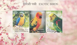 India 2016 MNH - Exotic Birds - Minisheet Pink - $1.00