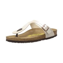 Birkenstock Women&#39;s Gizeh 912 UK 71 Pearl White Slides Sandal  38 EU  - £151.80 GBP