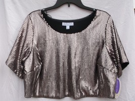 ASHLEY NELL TIPTON FOR BOUTIQUE MATTE ROSE SEQUIN STYLE CROP TOP SZ 0X R... - $6.99