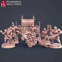 3D Printed STL Miniatures City Guards Set Fantasy NPC 2 | 28 - 32mm War ... - $163.34 MXN+