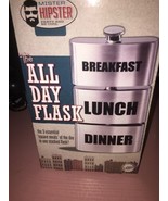 Harvey Makin Gents Novelty 3 x 3oz Breakfast - Lunch - Dinner Pocket Hip... - $39.45