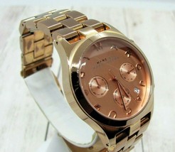 Ladies Marc by Marc Jacobs Henry Chronograph Watch PVD Rose Gold Plating MBM3107 - £33.53 GBP