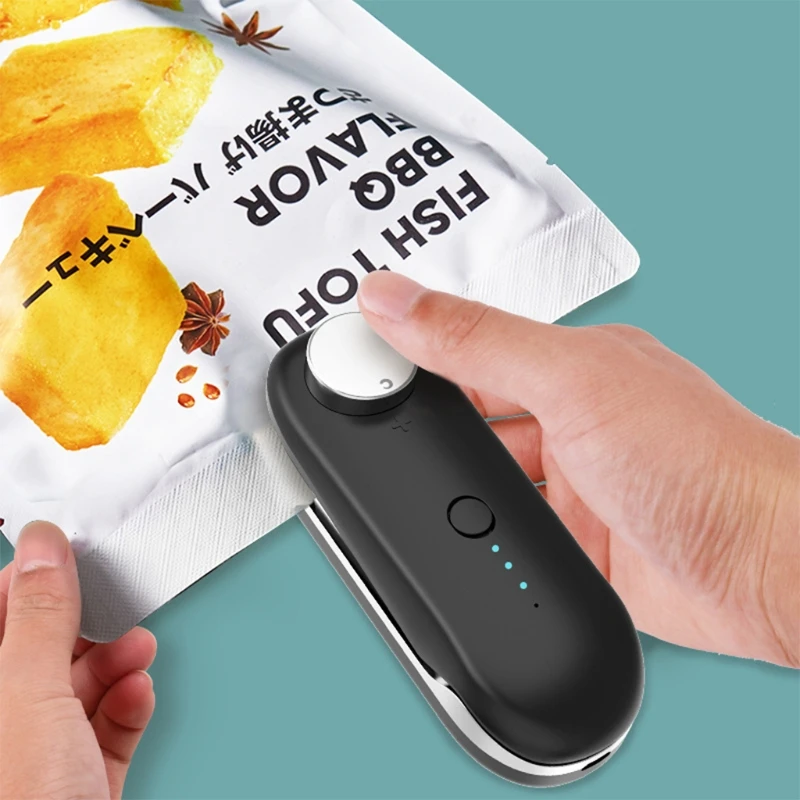 House Home Mini Portable Bag Heat Sealer USB Rechargeable Handheld Heating Food  - £27.97 GBP