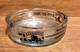 Vintage Don Laughlin&#39;s Riverside Resort Round Clear Glass Ashtray Casino   - 198 - $8.00