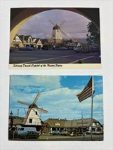 1976 Solvang California postcards Danish Windmills Ford Pinto AMC Pontiac cars - $6.68