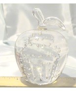 Vintage Solid Art Glass &quot;Teacher&#39;s Apple&quot; Paperweight - €11,18 EUR
