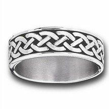 Celtic Knot Ring Mens Womens Stainless Steel Norse Viking Wedding Band Size 9-15 - £13.58 GBP