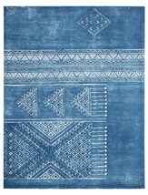 New Limited Edition Blue Color 8&#39;x10&#39; Ft Handmade Tufted 100% Woolen Area Rugs - £394.88 GBP