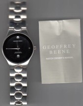 Geoffrey Beene Silver &amp; Black Watch *NEW* - £23.04 GBP