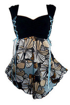 1X 12 14 Dare to Wear Cinch Corset Top ~ Hibiscus Print ~ Plus Size ~ NWOT XL - £34.56 GBP