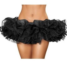 Mini Petticoat Tutu Soft Mesh Layered Dance Rave Festival Costume Black ... - £12.65 GBP