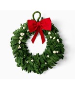 Pottery Barn Kids Felted Wool Mistletoe Christmas Wreath Small 16&quot; Green - €51,17 EUR
