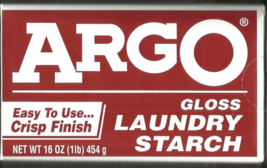 Argo Gloss Powder Laundry Starch 2 Boxes 16 Oz Box Crisp Finish Shirts Clothes - £49.20 GBP