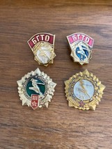 4 USSR Soviet Track and Field Olympic badges - CCCP - Hammer &amp; Sickle - £15.67 GBP
