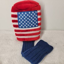 Vintage USA American Flag Red White Blue Golf Club Driver Head Cover - £7.82 GBP