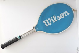 Vintage Wilson Match Point 4 1/4 w Blue Cover Tennis Racquet - £9.29 GBP