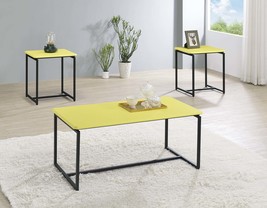 GT Yellow Carbon Fiber 3-PC Coffee &amp; End Table Set - €72,23 EUR