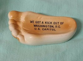 Vintage I Got A Kick Out of Washington, D.C.  Foot Shaped 70s Ceramic Souvenir - £7.86 GBP