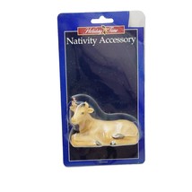 Holiday Time Nativity Accessory Ceramic Brown Cow Steer Christmas Decor - £11.66 GBP