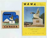 Wawa Algoma Ontario Canada Brochure with Map and Decal 1960&#39;s - $21.78