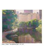 J. Mead Original Oil Painting &quot;The Reflective Pool&quot;  - £114.56 GBP