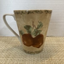 Cortland Mug Apple Fruit Cheri Blum 222 Fifth 4.5&quot; Scroll Edge - £13.34 GBP