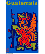 Political OSPAAAL POSTER.GUATEMALA Maya Inca Aztec.Cold war Revolution A... - £10.50 GBP