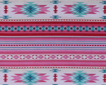 Southwestern Stripes Aztec Girls Pink Cotton Fabric Print by Yard D366.28 - $13.95